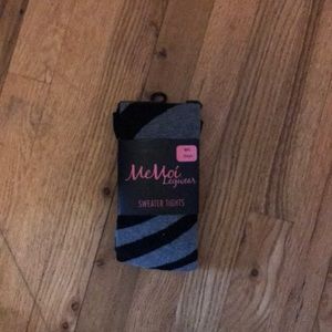 Black & Grey Sweater Tights NWT